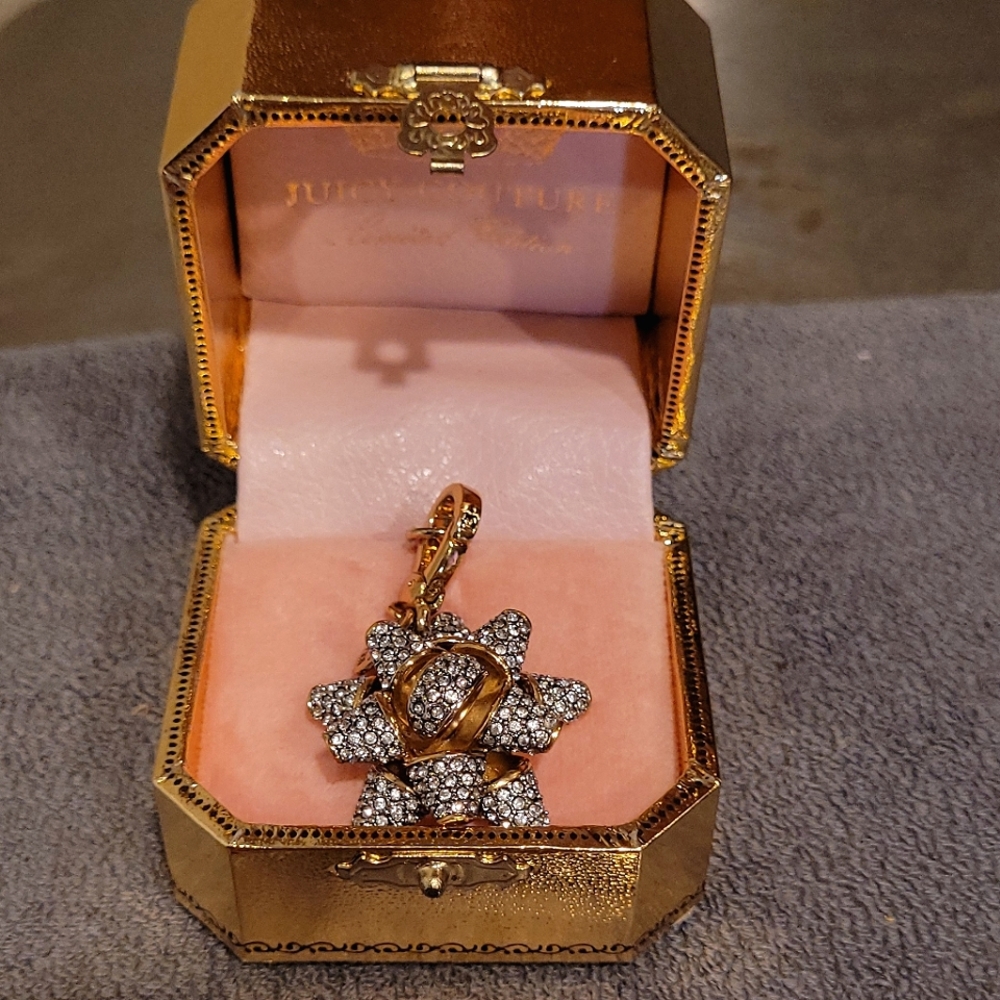 JUICY COUTURE 2010 LIMITED EDITION PAVE BOW CHARM 💖